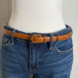 Vintage | ROMOR’S Thin Brown Leather Belt